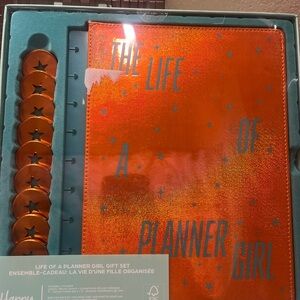 Happy Planner Orange Glitter Cover and Disc set. “The Life of a Planner Girl”